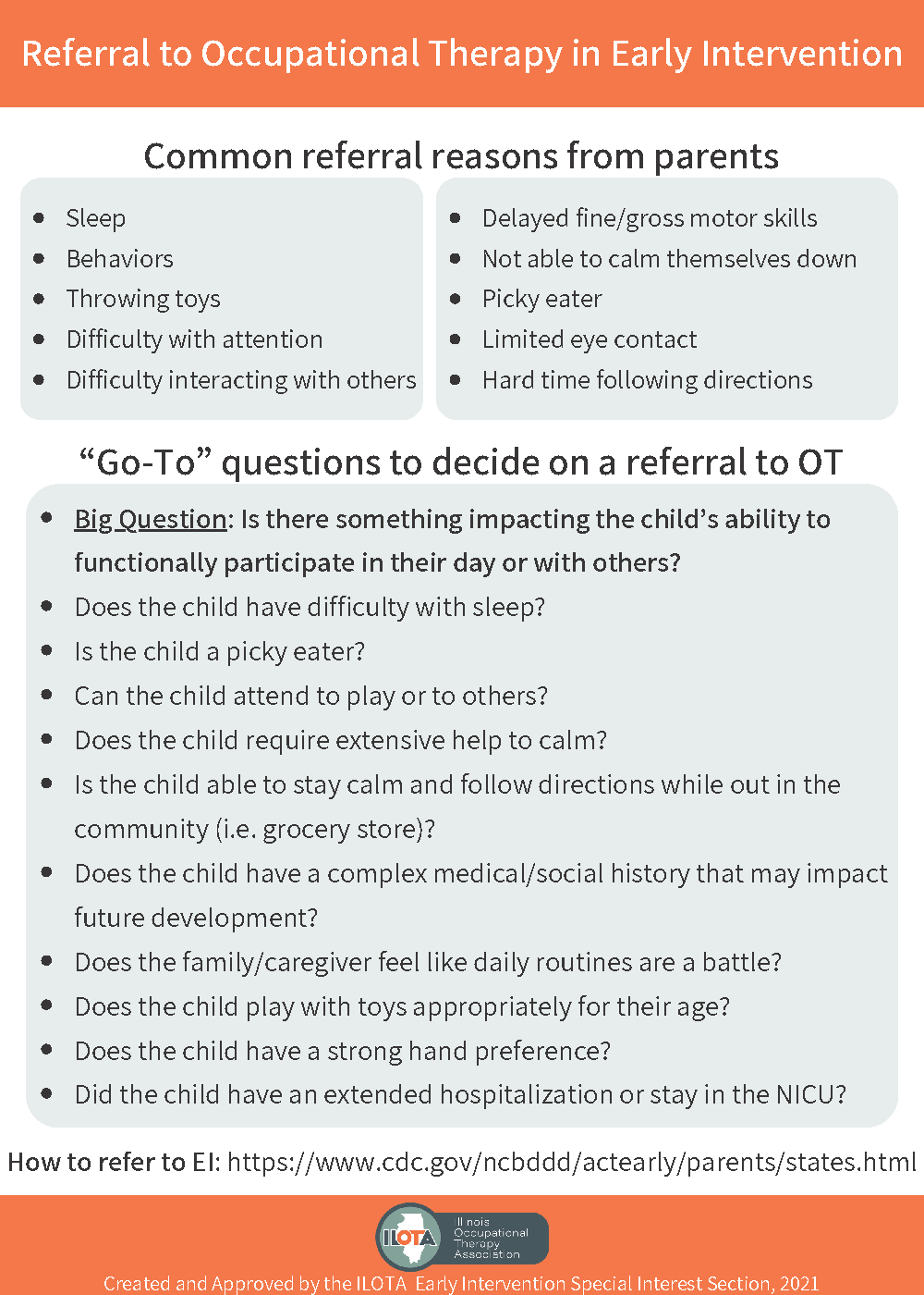 Handout on When to Refer to an OT